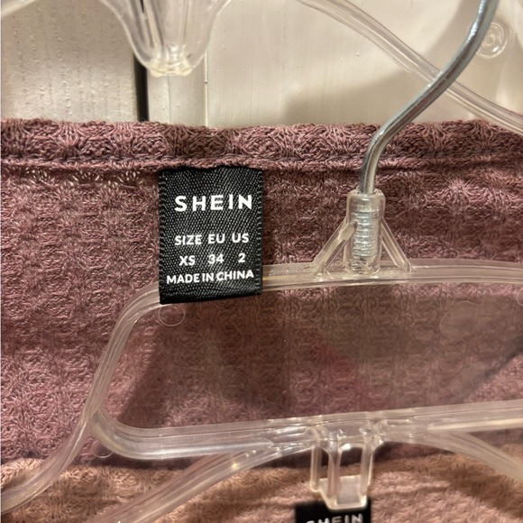 SHEIN Textured Tops-Mauve & Beige - Picture 10 of 13